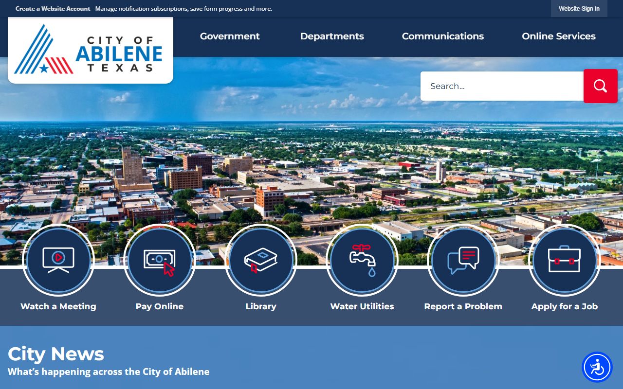 Abilene Municipal Court website for traffic court records