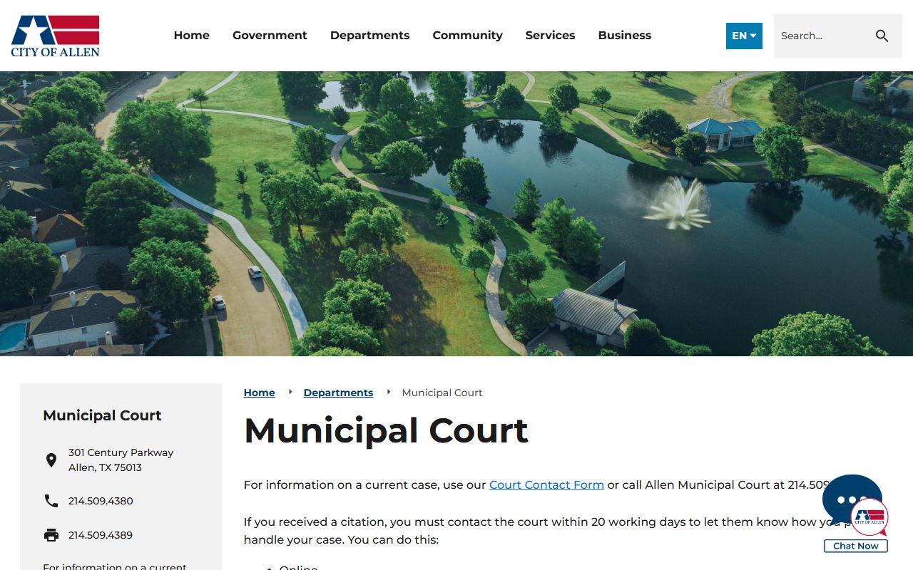 Allen traffic court records - municipal court website