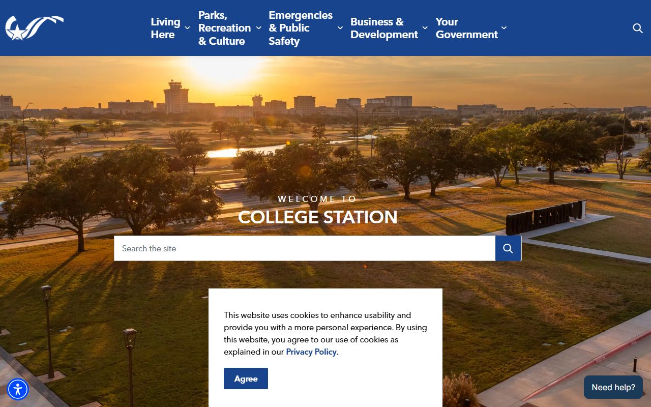 College Station Municipal Court website for traffic court records