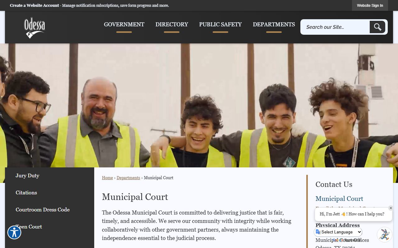 Odessa traffic court records - municipal court website