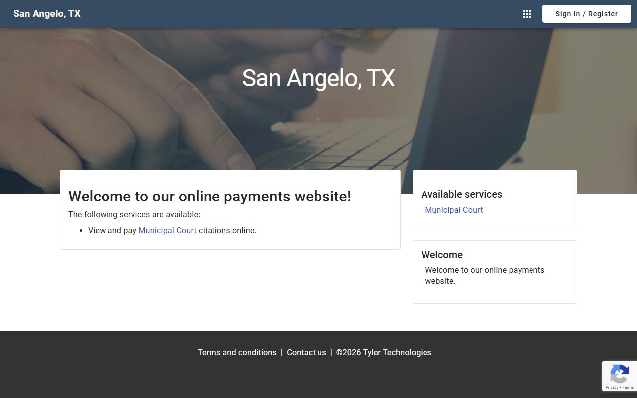 San Angelo online citation payment portal for traffic court records