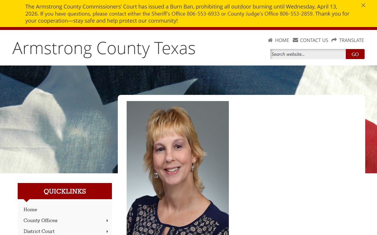 Armstrong County District Clerk website for traffic court records in Claude Texas