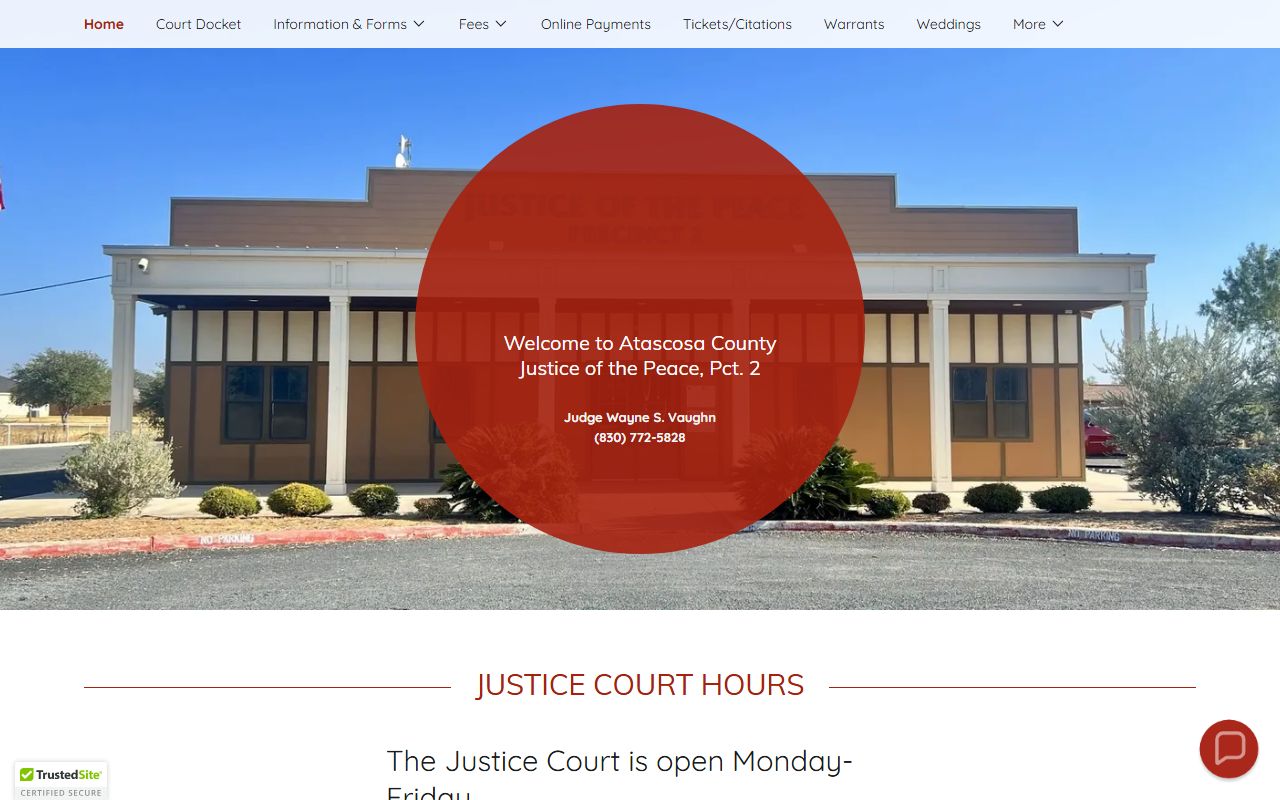 Atascosa County JP Precinct 2 website for traffic citations and court information
