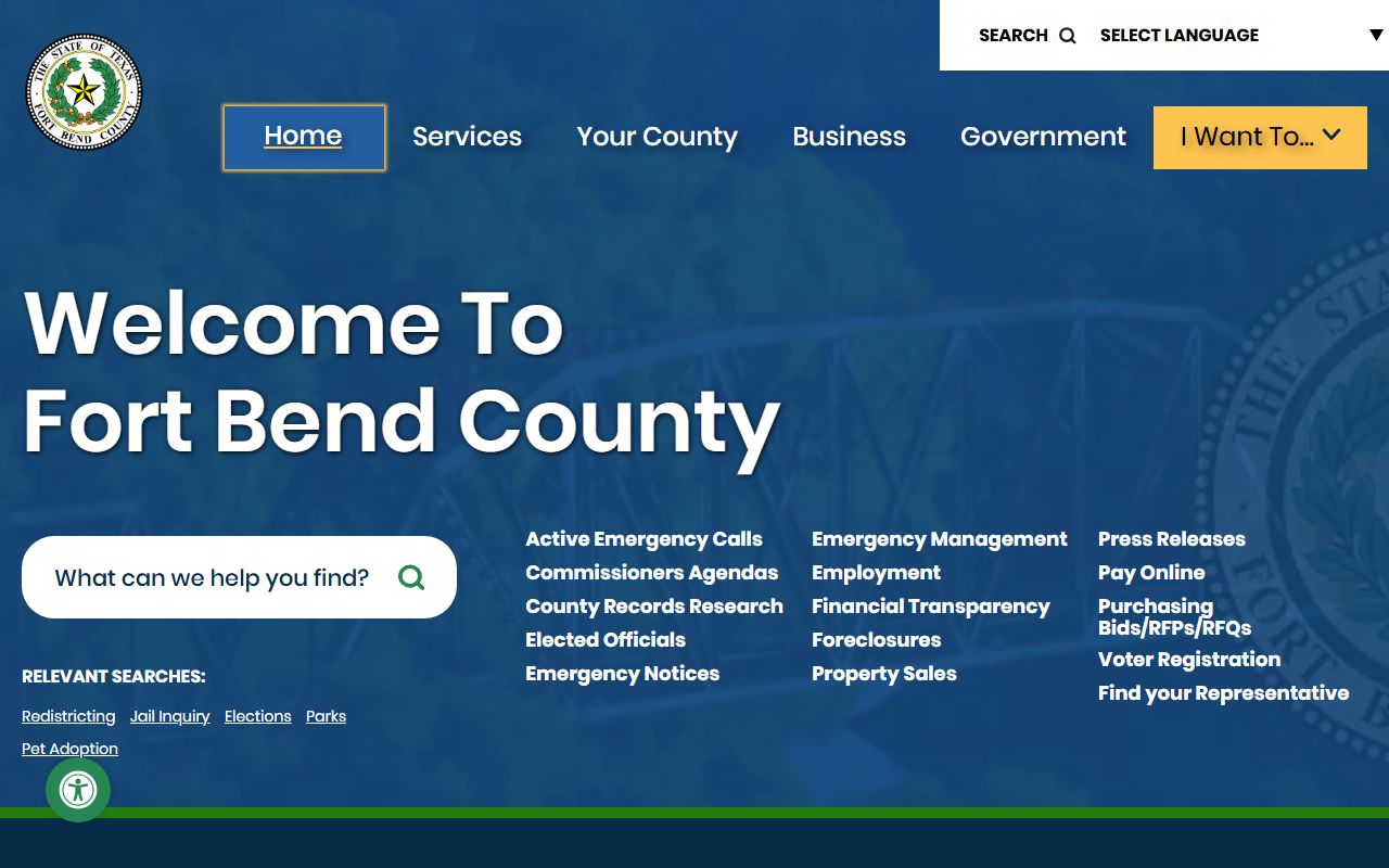 Fort Bend County official website for traffic court records search