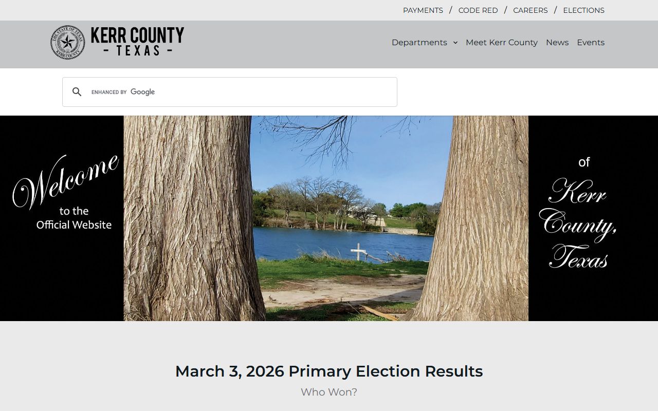 Kerr County official website for traffic court records and court information