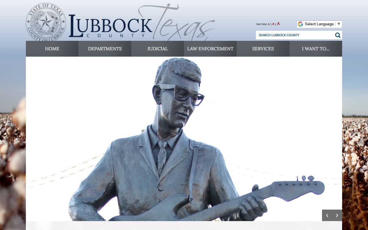 Lubbock County government website for traffic court records