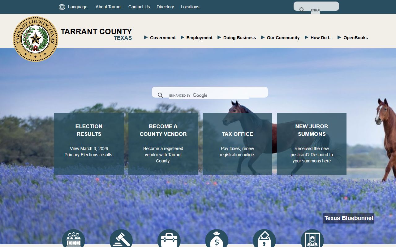Tarrant County website for Fort Worth traffic court records